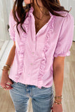 Ruffled Button Down Shirt