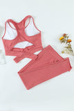Crisscross Sports Bra and Leggings Set
