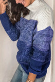 Colorblock Knit Pullover Sweater