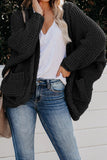 Chunky Knit Solid Cardigan with Pocket