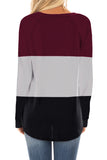 Long Sleeve Colorblock Top