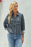 Striped Buttoned Down Blouse