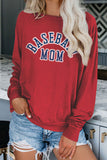 Baseball Mom French Terry Cotton Blend Sweatshirt