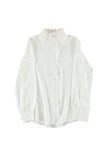 Solid Color Lace Frilled Trims Long Sleeve Shirt