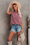 Pocketed Tee with Side Slits