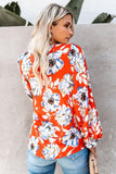 Boho Print Balloon Sleeve Blouse
