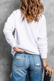 Santa Baby Leopard Plaid Print Pullover Sweatshirt