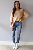 Colorblock Bell Sleeve Lightweight Sweater