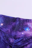 Galaxy Print Booty Yoga Shorts