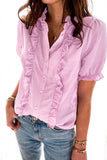 Ruffled Button Down Shirt