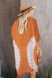 Tie Dye Open Front Beach Cover Up