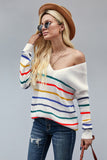 Multicolor Striped Knit Sweater