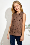 Star Print Little Girl Tank