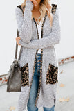 Solid Patchwork Long Striped Cardigan with Pockets