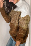 Colorblock Knit Pullover Sweater