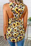 Sunflower Twist Back Casual Tank