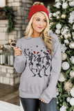 Celebrate Christmas Skeleton Graphic Sweatshirt
