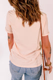 Pink HOWDY Letter Graphic Short Sleeve T Shirt