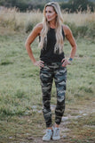 Mid Waist Ankle-length Camouflage Leggings