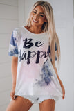 Be Happy Tie-dye T-shirt