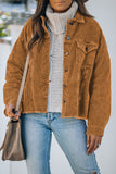 Corduroy Pocket Buttoned Jacket