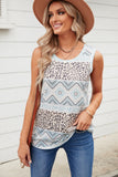 Retro Geometric Leopard Print Tank