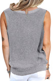Crisscross Hollow-out Knit Tank Top