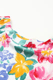 Water Painting Flowers Sexy Off Shoulder Top