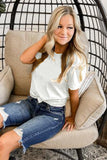Solid Color Crew Neck Tee