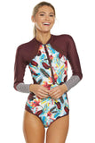 Siamese Printed Surf Suit