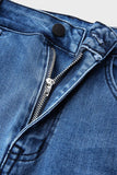 Split Hem Ripped High Waist Flare Jeans