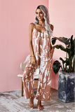 Spaghetti Strap Tie Dye Baggy Long Pants Romper
