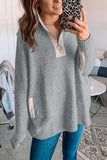 High Neck 1/4 Zip Pocketed Cozy Sweater