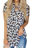 Charcoal Leopard Collared Baby Doll Top