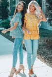 Floral Tiered Top with Ruffles