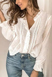 Polka Dot Ruffled Buttoned Shirt