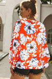 Boho Print Balloon Sleeve Blouse