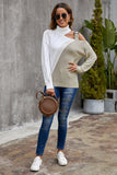 Turtleneck Cold Shoulder Sweater