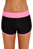 Contrast Pink Trim Swim Board Shorts