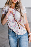 Floral Print Short Sleeve Top