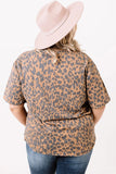 Leopard Print Shift Plus Size Top