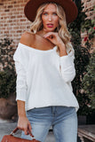 Plain Basic Long Sleeve Tee with Pocket