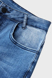 Split Hem Ripped High Waist Flare Jeans
