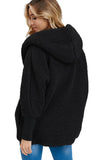 Woolen Fur Horn Button Oversize Jacket