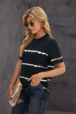 Tie-dye Stripe Casual T-Shirt