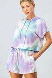 Purple Tie Dye Lounge Two-Piece Set