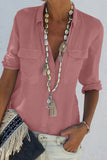 Turn-down Collar Pocketed Button Shirt