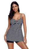 Striped Tankini and Short Set