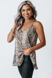 Floral Print V Neck Spaghetti Strap Tank Top