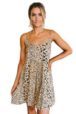 Tiered Leopard Babydoll Dress